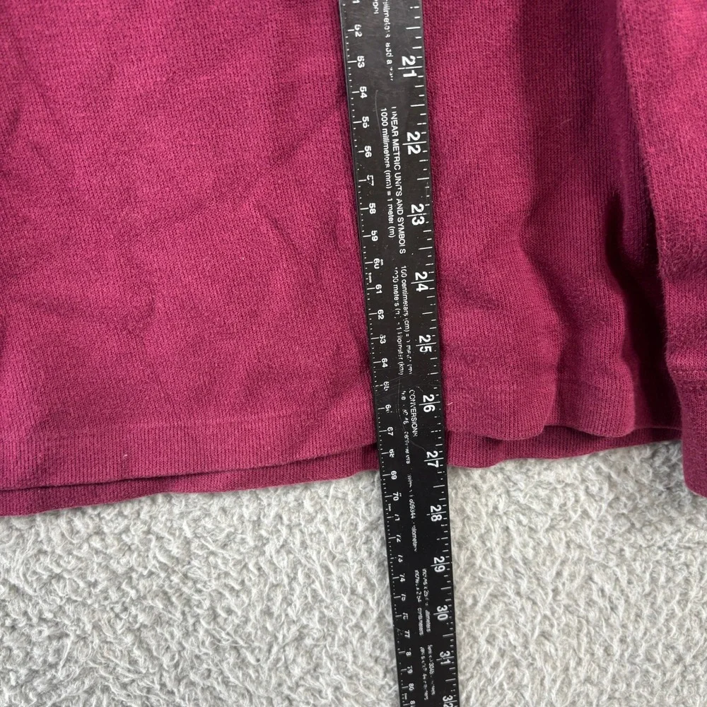Polo Ralph Lauren Mens Estate Rib Quarter‎ Zip Pullover Burgundy Cotton Large L